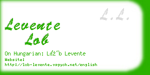 levente lob business card